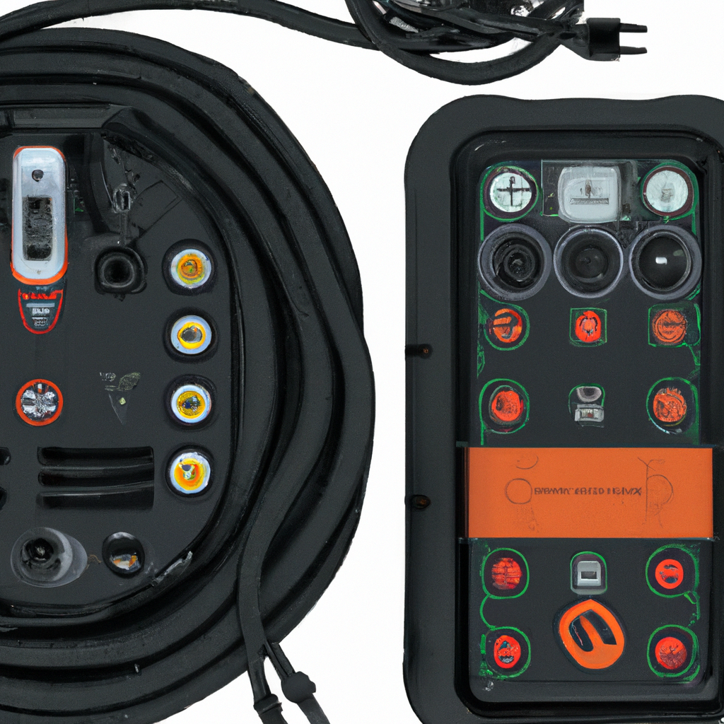 Impianto elettrico di bordo con cablaggi batterie e strumenti, foto ad alta risoluzione